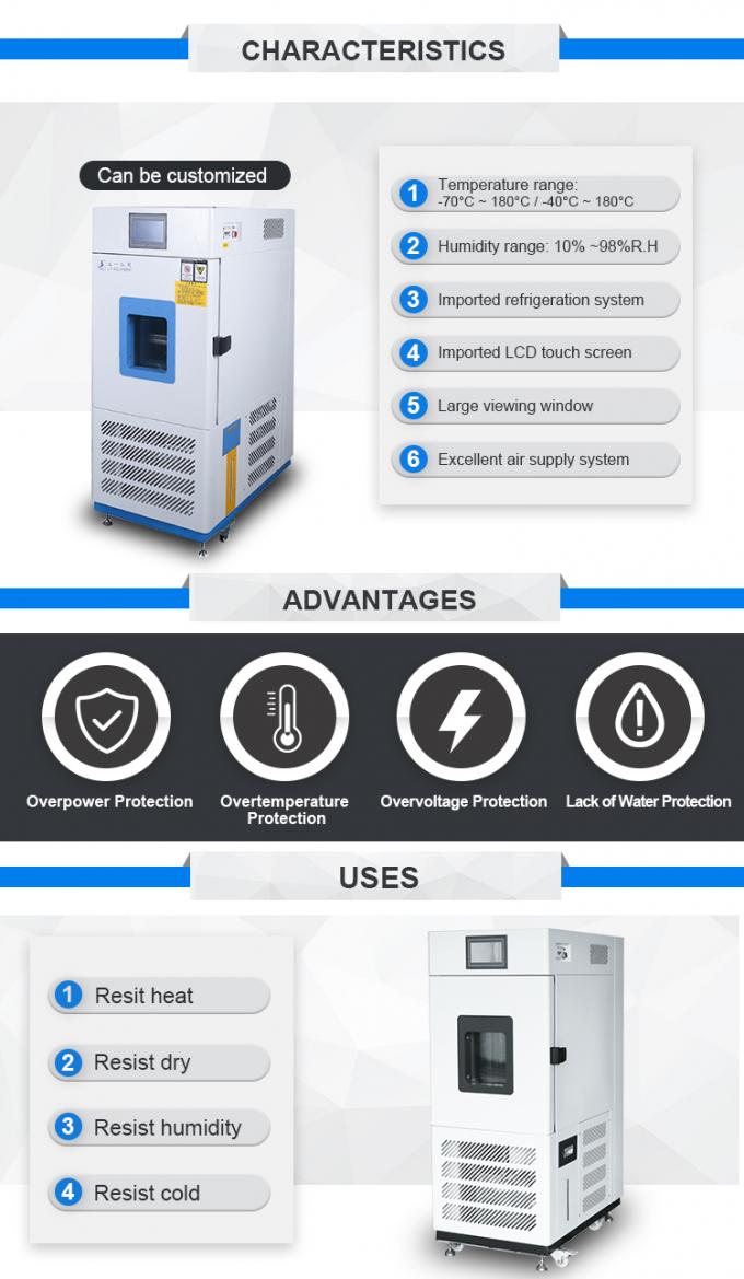 LIYI Humidity Stability Chamber , 80800L Benchtop Test Chamber