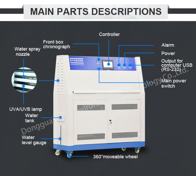 Plastic Weathering Fabric UV Aging Test Chamber Accelerated Cabinet