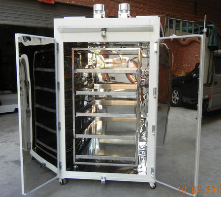 Rubber Secondary Vulcanization High Temp Oven With Gas Exhaust Fan Mother Child Cart